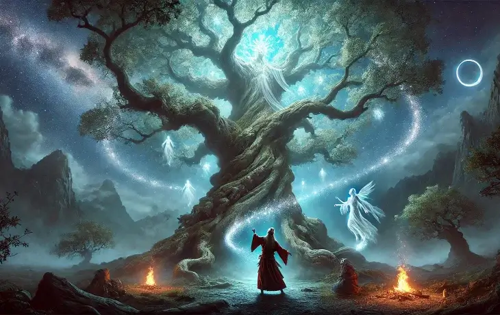 Bay Kayın – dünya ağacının ruhu, yaşamla göğü birbirine bağlayan kutsal varlık